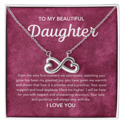 To my Daughter - Endless Love Necklace - Velvet Pattern