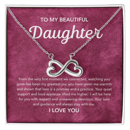To my Daughter - Endless Love Necklace - Velvet Pattern