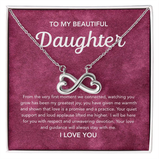 To my Daughter - Endless Love Necklace - Velvet Pattern