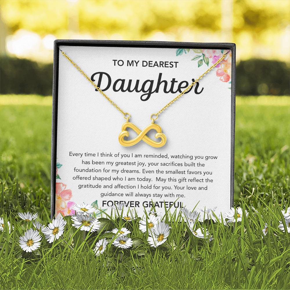 To my Daughter - Endless Love Necklace - Flowers