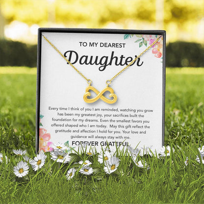 To my Daughter - Endless Love Necklace - Flowers