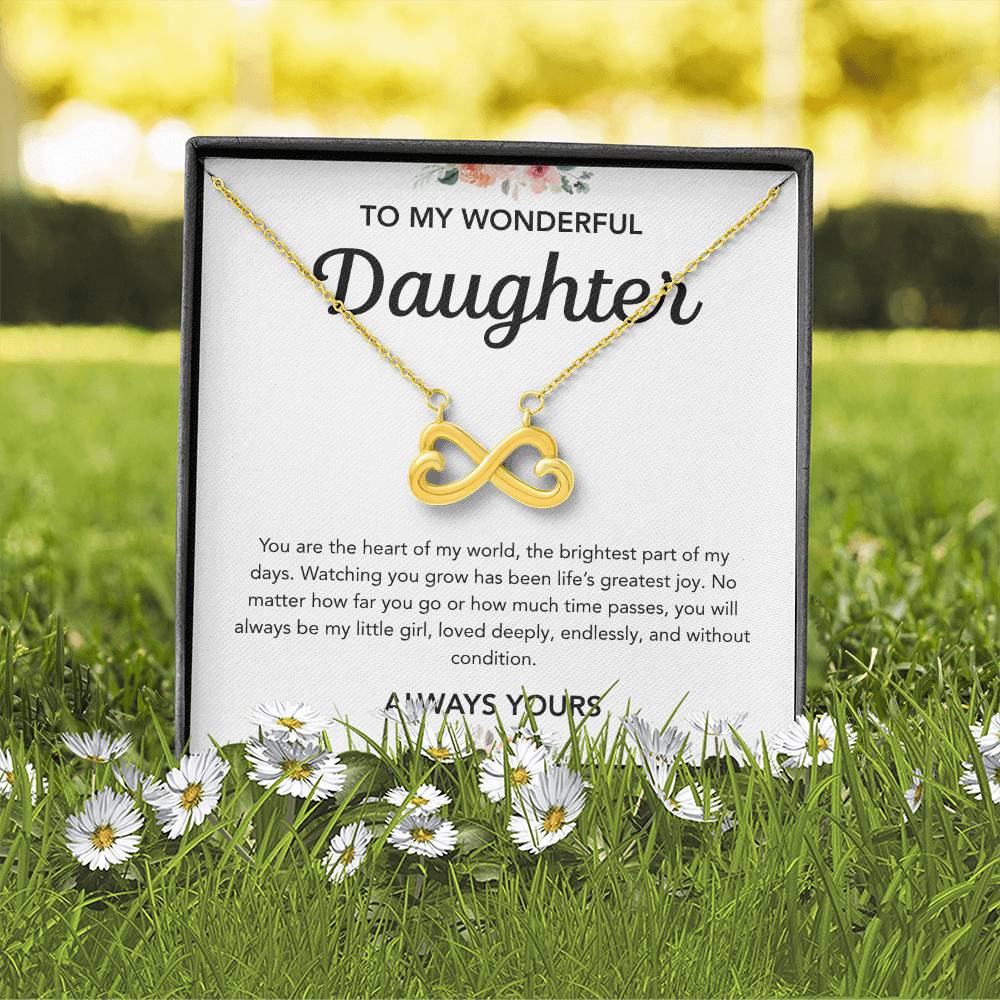 To my Daughter - Endless Love Necklace - Flowers