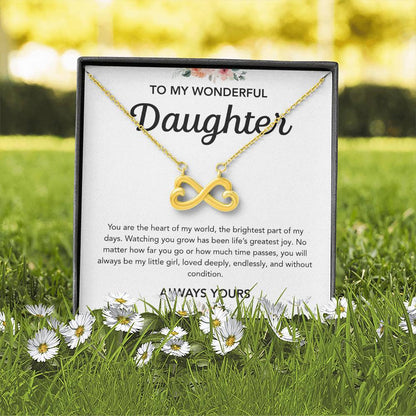 To my Daughter - Endless Love Necklace - Flowers