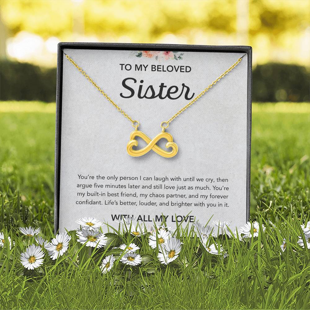 To my Sister - Endless Love Necklace - Flowers