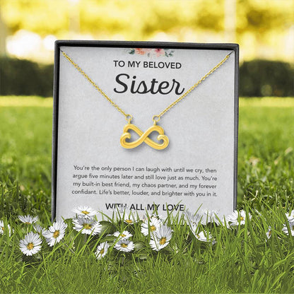 To my Sister - Endless Love Necklace - Flowers