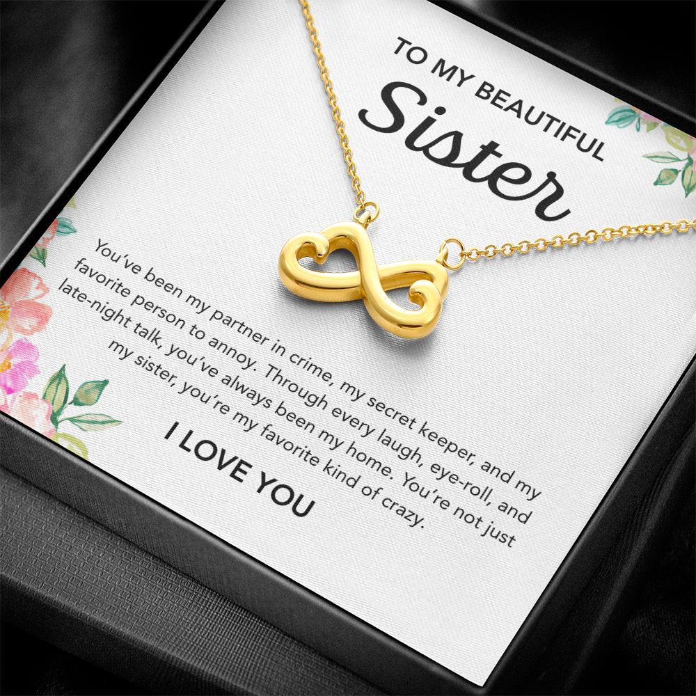 To my Sister - Endless Love Necklace - Flowers