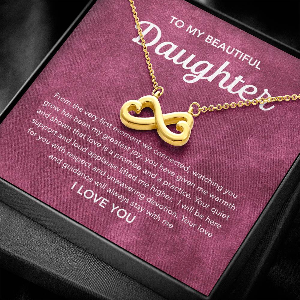 To my Daughter - Endless Love Necklace - Velvet Pattern