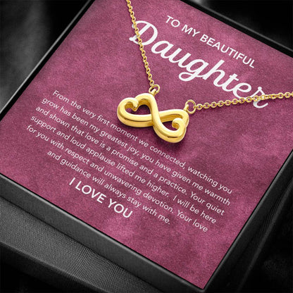 To my Daughter - Endless Love Necklace - Velvet Pattern