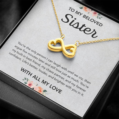 To my Sister - Endless Love Necklace - Flowers
