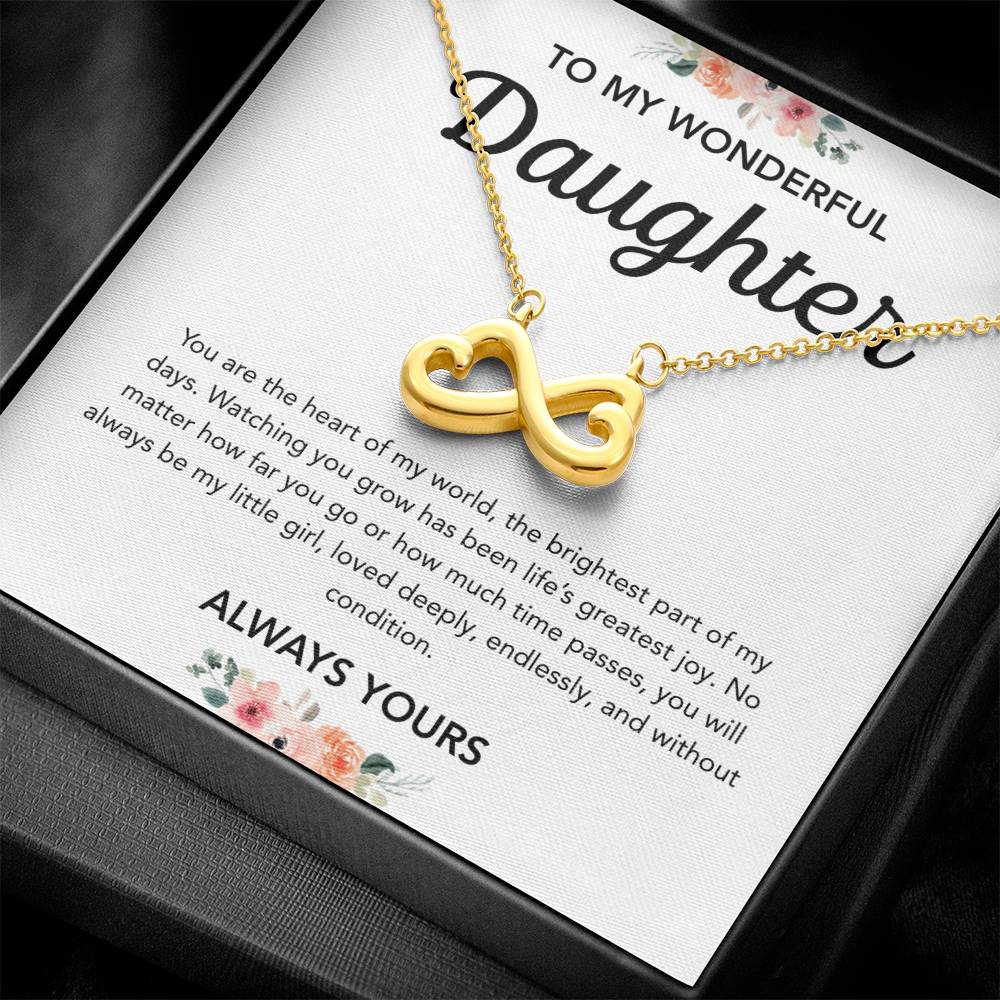 To my Daughter - Endless Love Necklace - Flowers