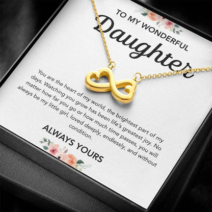 To my Daughter - Endless Love Necklace - Flowers