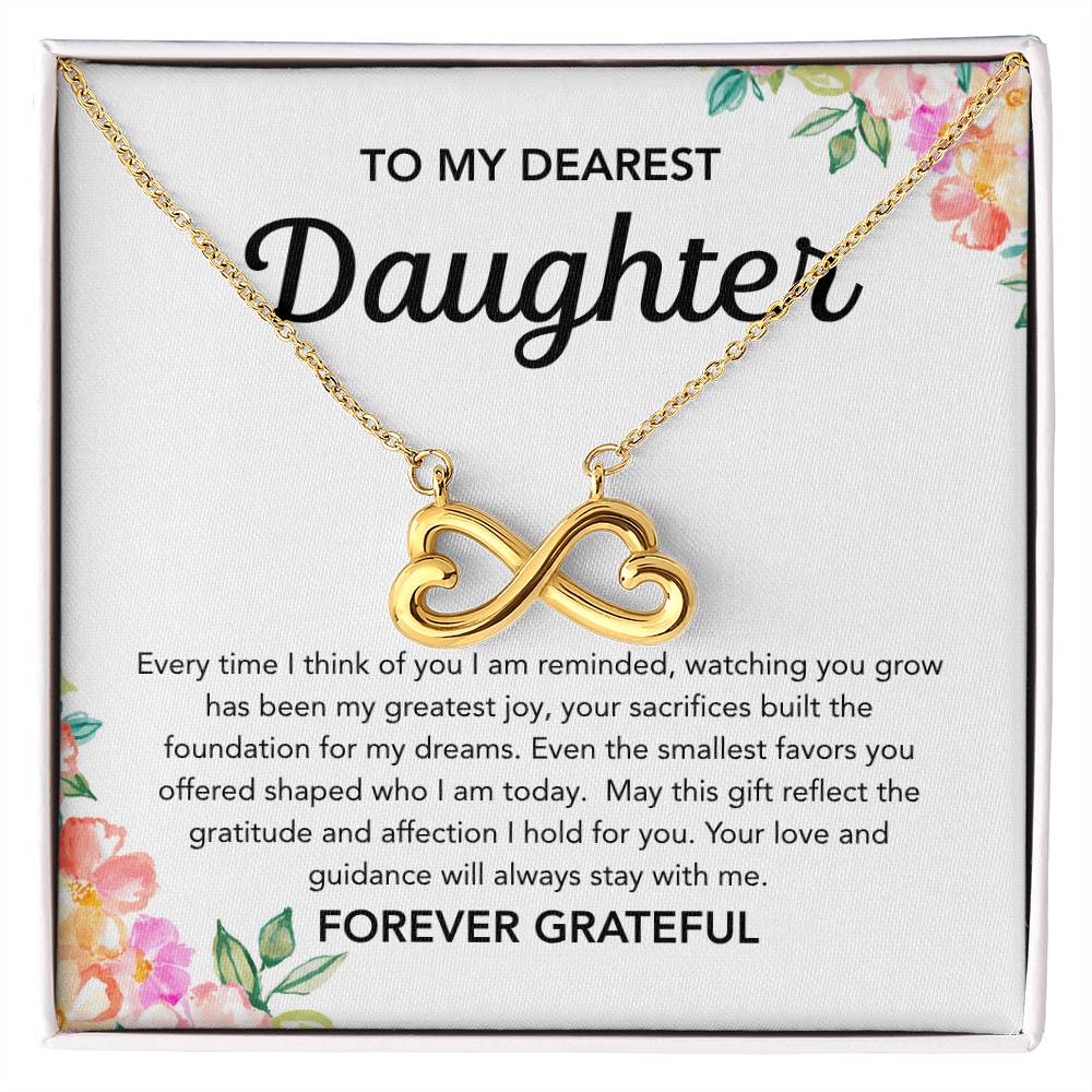 To my Daughter - Endless Love Necklace - Flowers