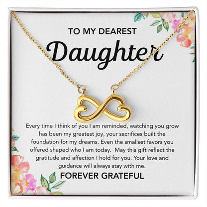 To my Daughter - Endless Love Necklace - Flowers