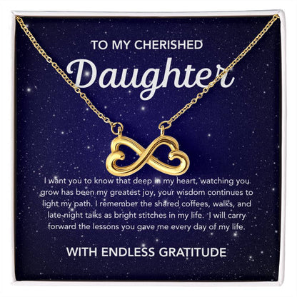 To my Daughter - Endless Love Necklace - Night Stars