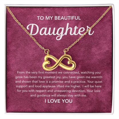 To my Daughter - Endless Love Necklace - Velvet Pattern