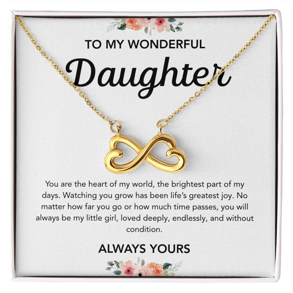 To my Daughter - Endless Love Necklace - Flowers