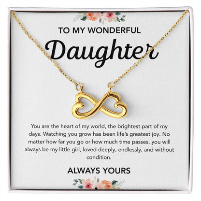 To my Daughter - Endless Love Necklace - Flowers