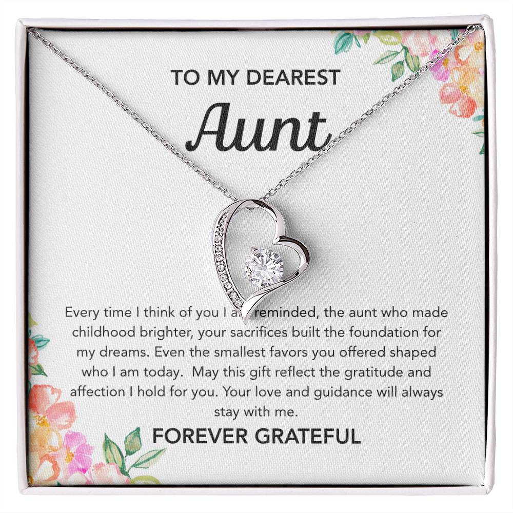 To my Aunt - Forever Love Necklace - Flowers
