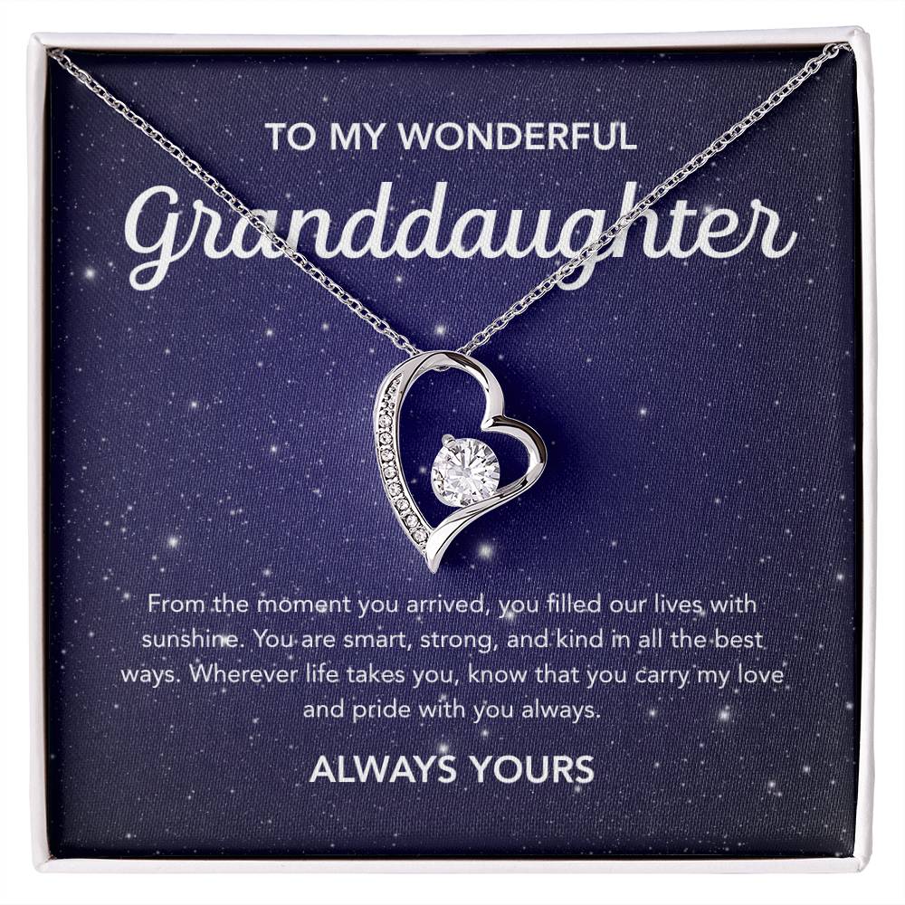 To my Granddaughter - Forever Love Necklace - Night Stars