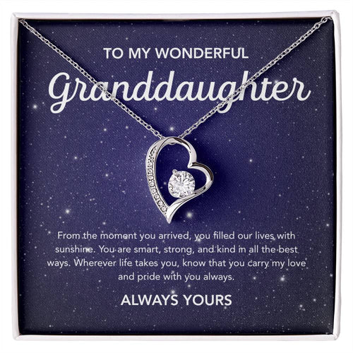 To my Granddaughter - Forever Love Necklace - Night Stars