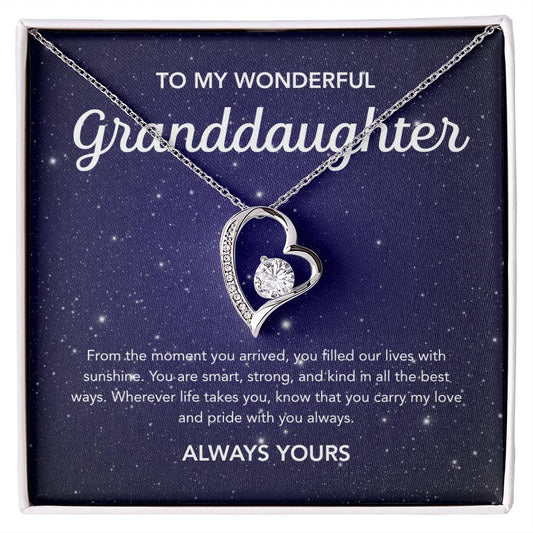 To my Granddaughter - Forever Love Necklace - Night Stars