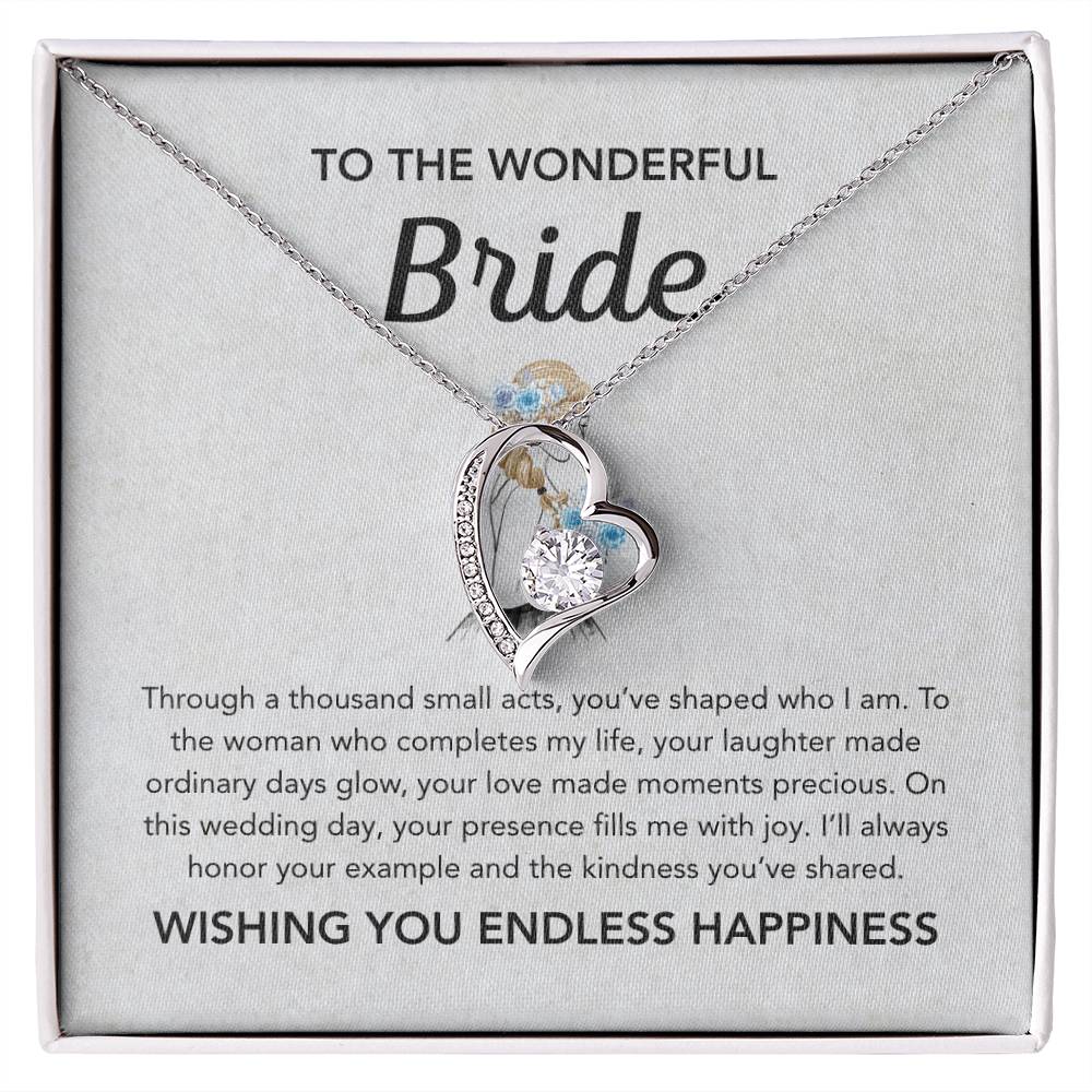 To my Bride - Forever Love Necklace - Bridal Bouquet