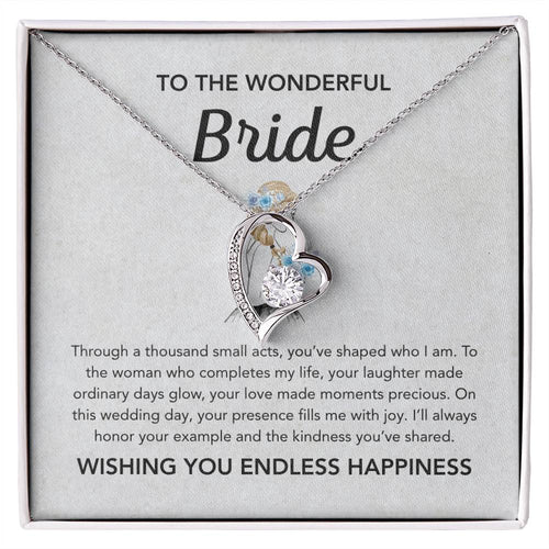 To my Bride - Forever Love Necklace - Bridal Bouquet