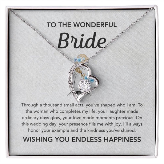 To my Bride - Forever Love Necklace - Bridal Bouquet
