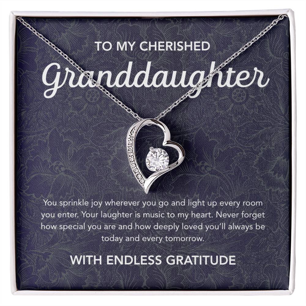 To my Granddaughter - Forever Love Necklace - Damsak