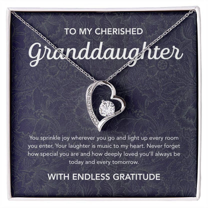 To my Granddaughter - Forever Love Necklace - Damsak