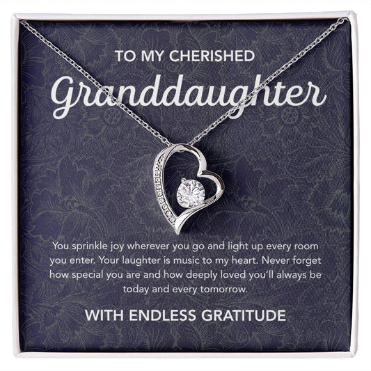 To my Granddaughter - Forever Love Necklace - Damsak