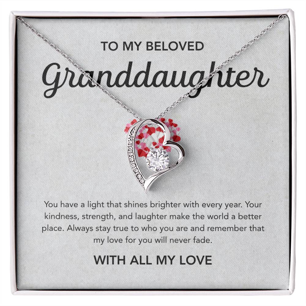 To my Granddaughter - Forever Love Necklace - Little Heart