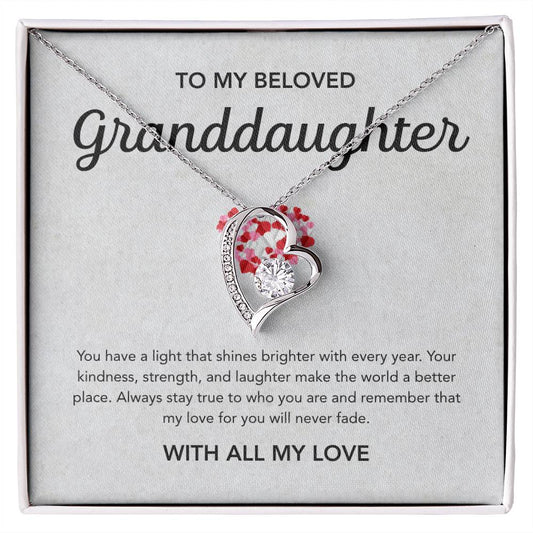 To my Granddaughter - Forever Love Necklace - Little Heart