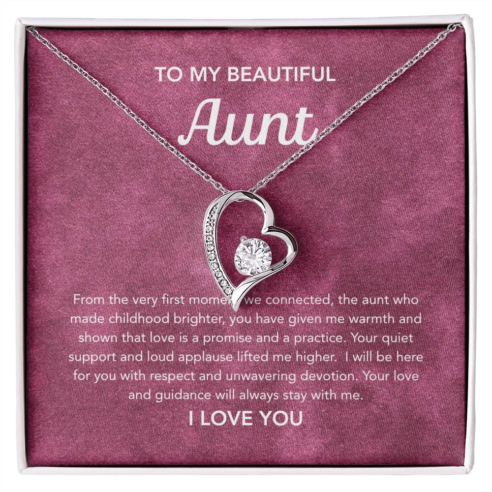 To my Aunt - Forever Love Necklace - Velvet Pattern