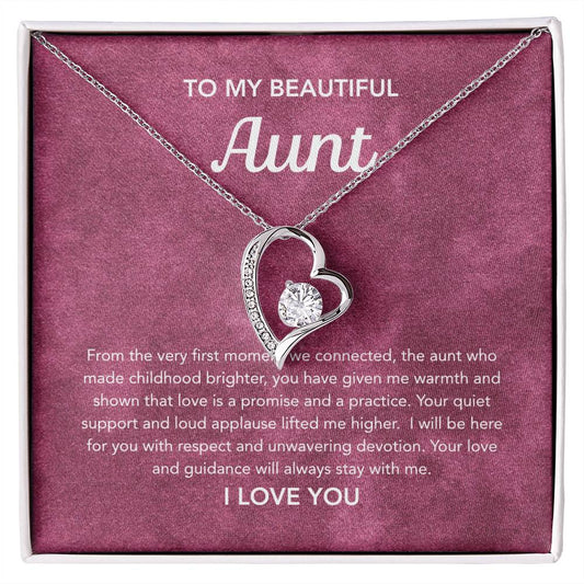 To my Aunt - Forever Love Necklace - Velvet Pattern