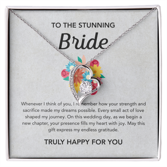 To my Bride - Forever Love Necklace - Bridal Bouquet