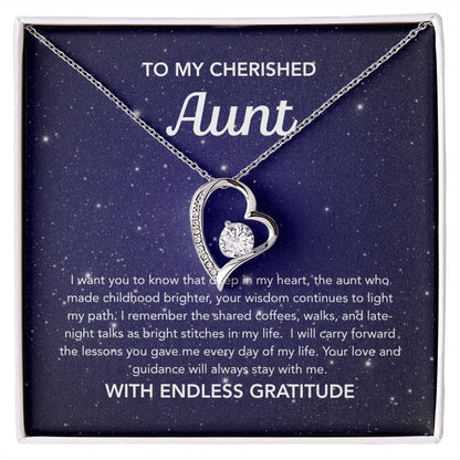 To my Aunt - Forever Love Necklace - Night Stars