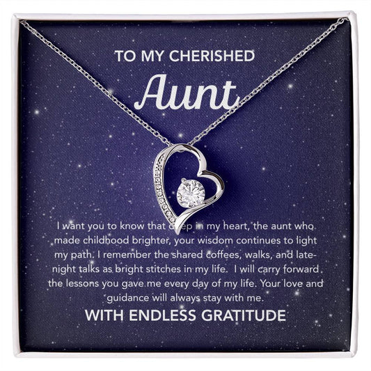To my Aunt - Forever Love Necklace - Night Stars