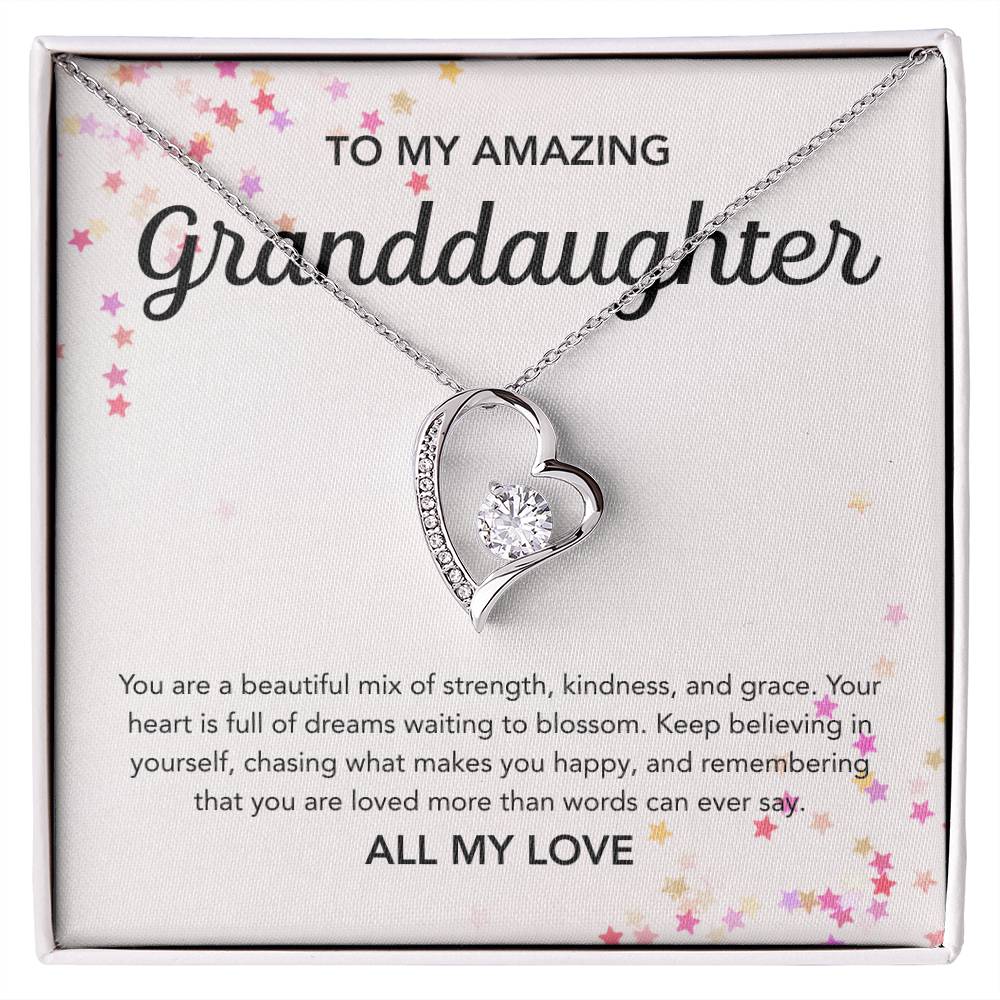To my Granddaughter - Forever Love Necklace - Stars
