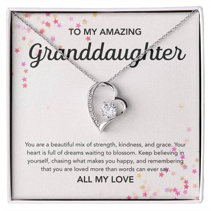To my Granddaughter - Forever Love Necklace - Stars