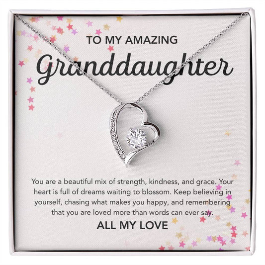 To my Granddaughter - Forever Love Necklace - Stars