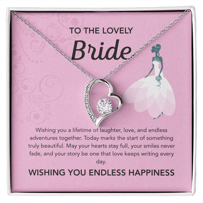 To my Bride - Forever Love Necklace - Pink