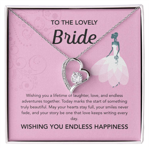 To my Bride - Forever Love Necklace - Pink