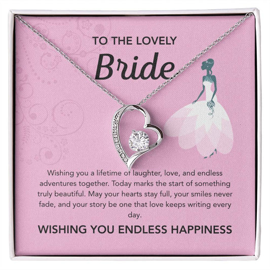 To my Bride - Forever Love Necklace - Pink