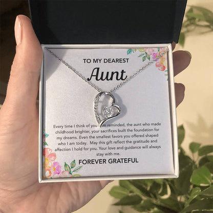 To my Aunt - Forever Love Necklace - Flowers
