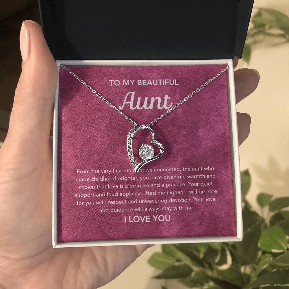 To my Aunt - Forever Love Necklace - Velvet Pattern