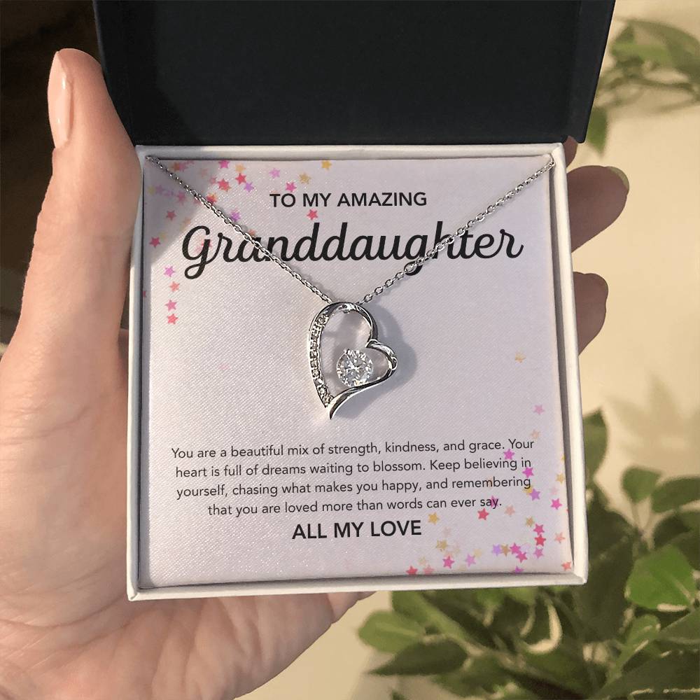 To my Granddaughter - Forever Love Necklace - Stars