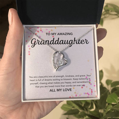 To my Granddaughter - Forever Love Necklace - Stars