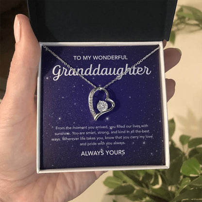To my Granddaughter - Forever Love Necklace - Night Stars