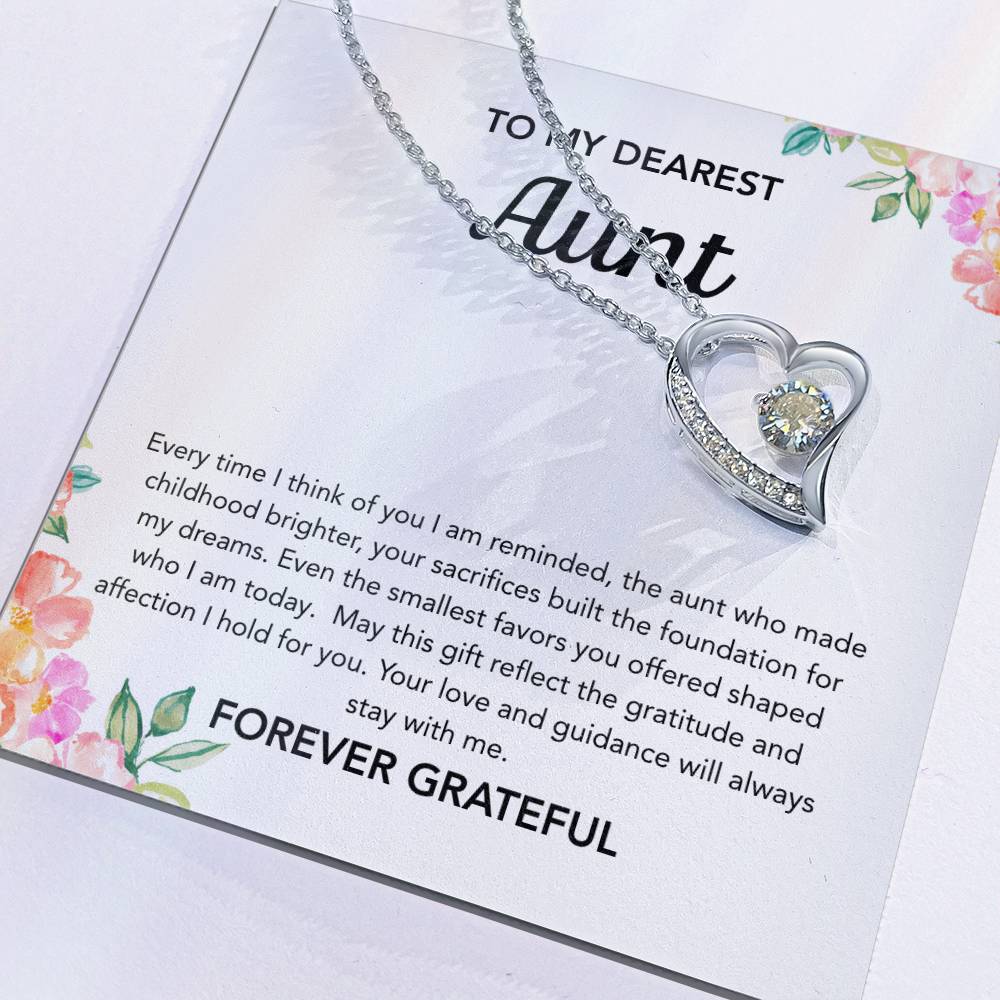To my Aunt - Forever Love Necklace - Flowers